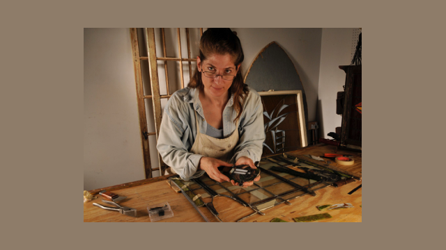 Solstice Stained Glass Founder Emily Carlson